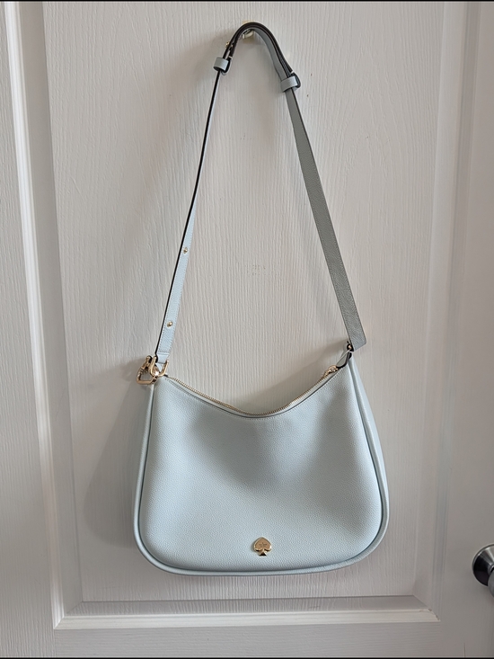 kate spade Handbags - kate spade light blue pebble leather shoulder bag with gold hardware
